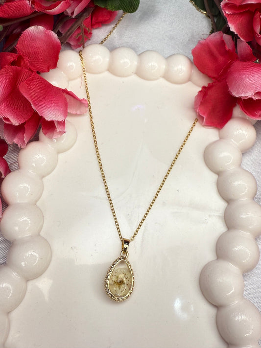 Flower Drop Necklace [Real Flower Inside]