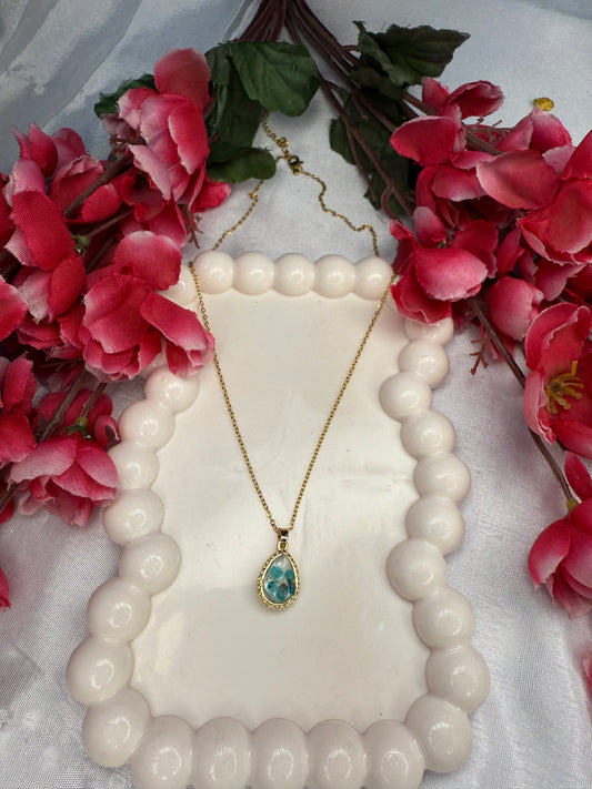 Flower Drop Necklace [Real Flower Inside]