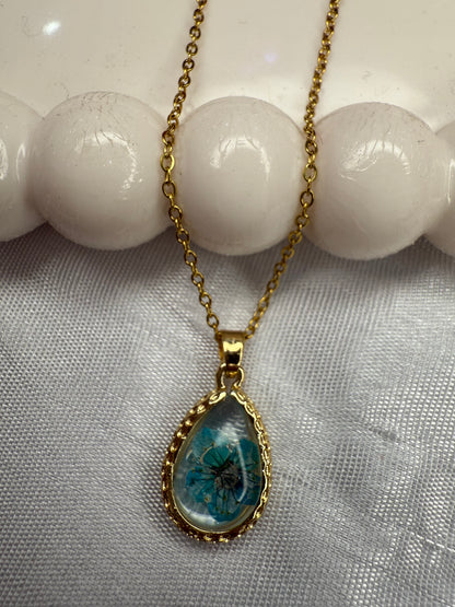 Flower Drop Necklace [Real Flower Inside]