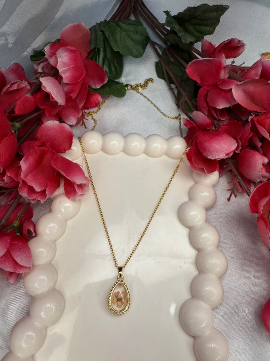 Flower Drop Necklace [Real Flower Inside]